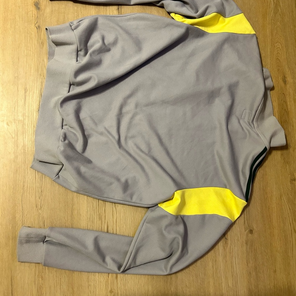 Vintage adidas Gray Track Jacket with Yellow and Green Accents - Picture 5 of 5